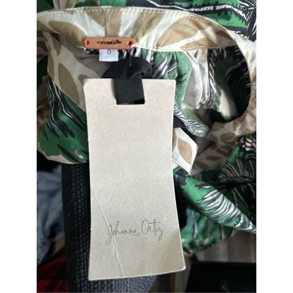JOHANNA ORTIZ Quiet Solitude floral-print cotton midi dress US 0 $950 - Picture 10 of 11
